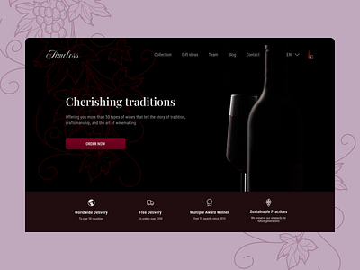 Homepage Design. Wine Website homepage ui wine