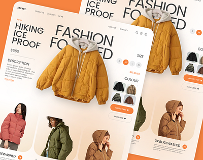 Fashion & Clothing landing page branding feshion jacket landing landing page design ui ui ux ux design website design