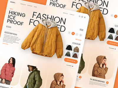 Fashion & Clothing landing page branding feshion jacket landing landing page design ui ui ux ux design website design