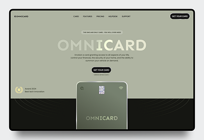 Omnicard - Banking landing page (2/365) 365 heroes bank branding card design graphic design hero design landingpage