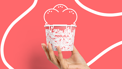 Moolala - Ice Cream Brand Identity advertising brand identity branding graphic design ice cream ice cream branding logo