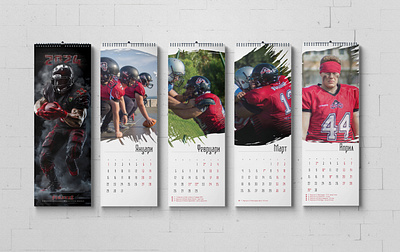 Football team Wall Calendar ai artwork american football design graphic design photography wall calendar