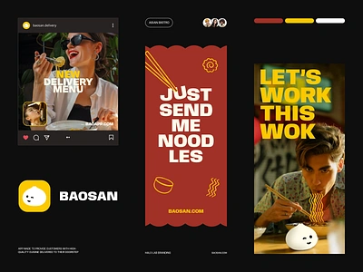 BaoSan: Asian Delivery Branding agency brand brand designer brand guidelines brand identity brand sign branding business halo lab identity logo logo design logo designer logotype marketing packaging startup visual identity