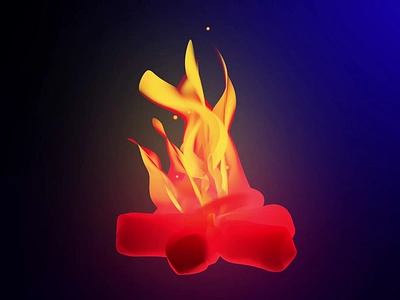 Campfire 🔥 3d 3d illustration animation blender c4d campfire cute fire illustration lighting procedural rendering