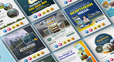 Tour & Travels | Travels Banners for Social Media adventure tour banners best tour travels branding design graphic design holiday social media banner tour travels tour packages travel agency travel bag travel blog travels