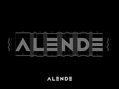 Alende – Logo Design a branding clean e geometric graphic design grids guideline guides lettermark logo logotype mark minimal modern prefect sign wordmark