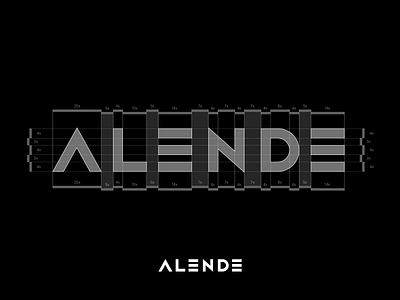 Alende – Logo Design a branding clean e geometric graphic design grids guideline guides lettermark logo logotype mark minimal modern prefect sign wordmark