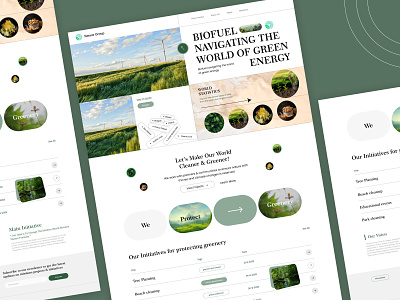 Renewable Energy Landing Page UI Design graphic design renewable energy sun energy ui