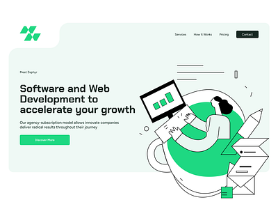 Empowering Growth Through Software and Web Development branding clean design desktop dribbble graphic design illustration logo minimalistic ui ux