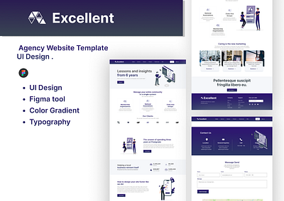 Excellent Agency Web Template figma graphic design illustration ui website template