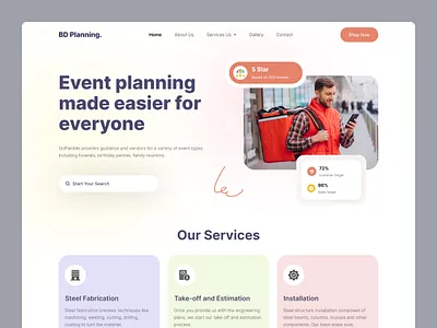 Event Planning: Website UI Design branding design event management website event planning website event website design hero banner landing page landing page design management ui design minimal ui ui design uiux web app design website design