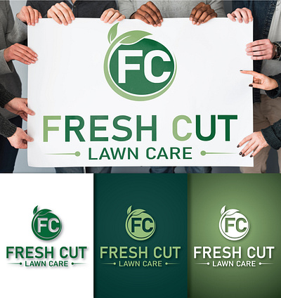 Fresh Cut Lawn Care branding graphic design logo monogram logo