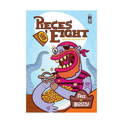 Pieces O'Eight breakfast cartoon cereal food packaging pirate product