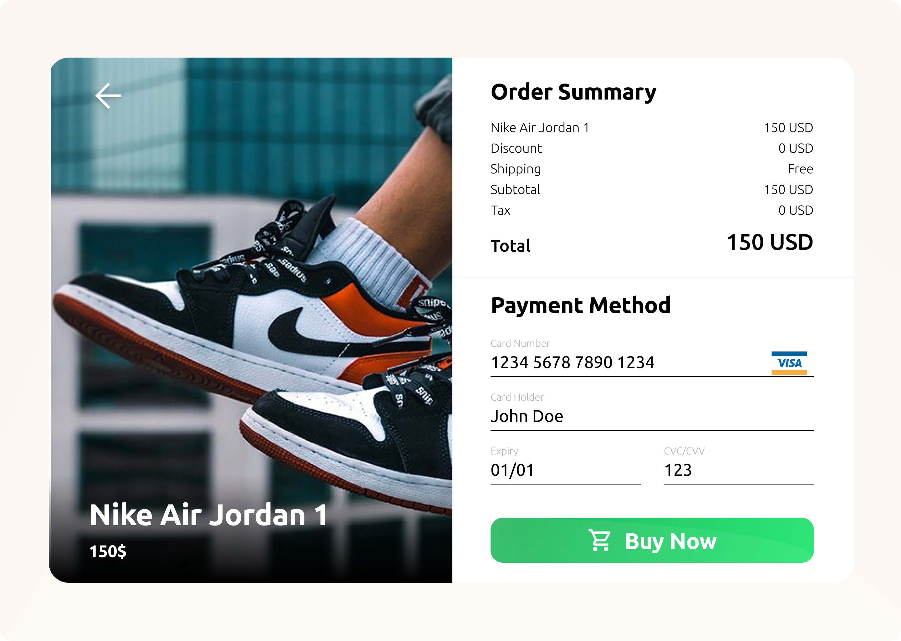 Daily UI #2 (Credit/Debit Card Checkout) animation checkout concept credit card figma graphic design motion graphics purchase ui