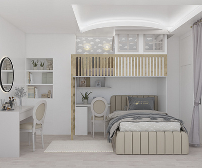 teenager room 3d animation