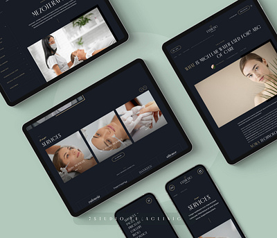 Beauty Salon Website Template aesthetic beauty blog clinic cosmetology esthetician mobie version responsive salon services template theme ui ux ux design web website design