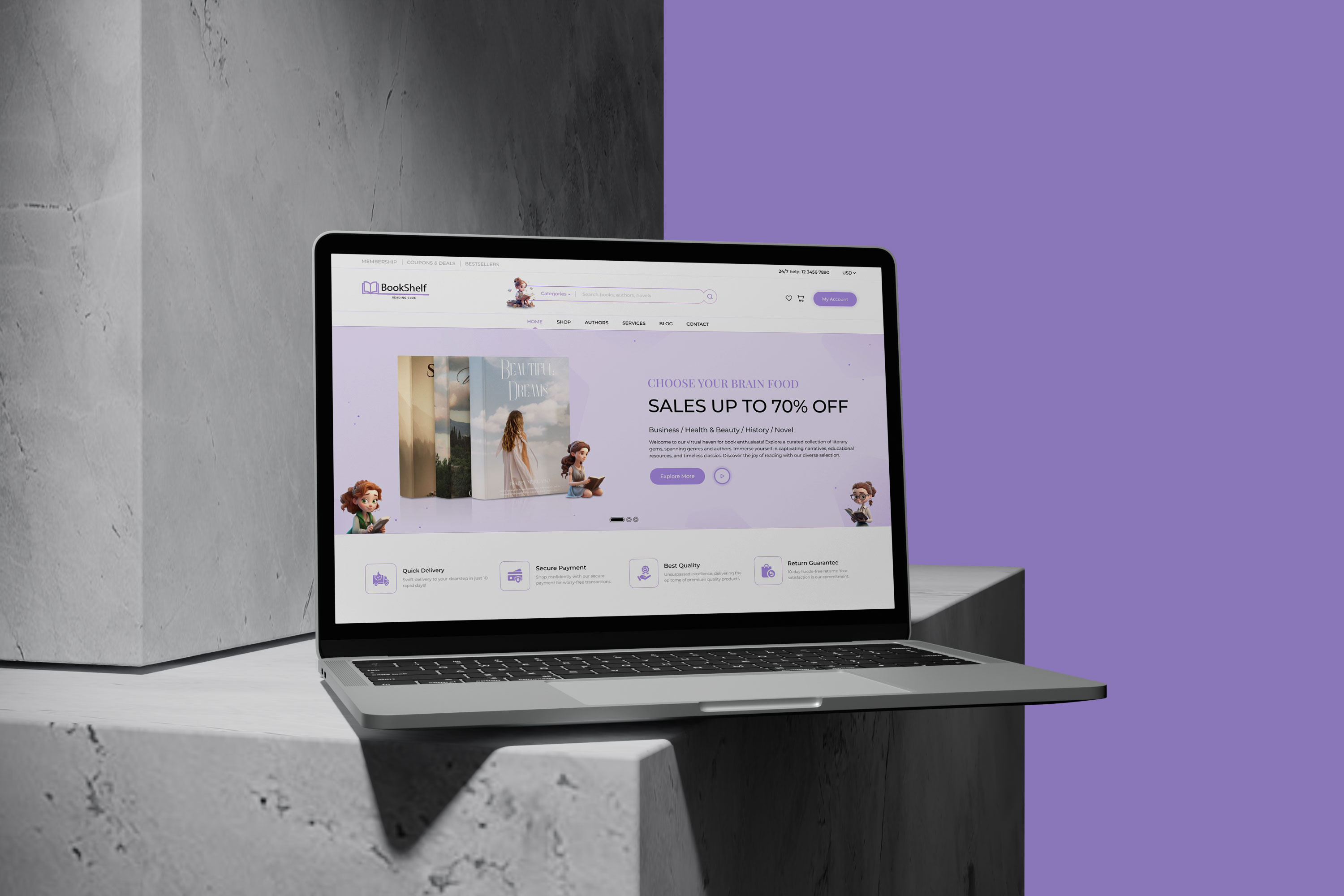 BookShelf Book Store by DIT Interactive on Dribbble