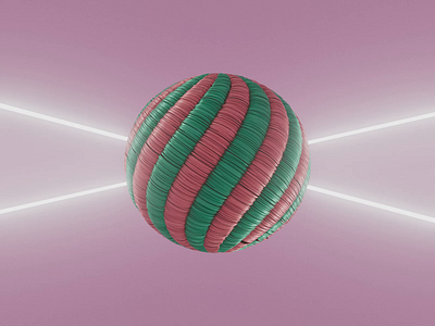 Stitch Ball 3d animation branding c4d cinema4d design illustration illustrator logo loop minimal motion graphics ui