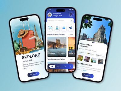 Travel App Design app appdesign design travel ui uiux uniquedesign