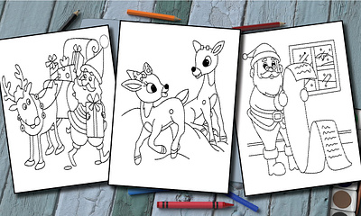 Christmas Coloring book abode illustration coloring book coloring pages line art vector art