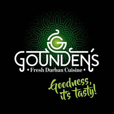 Gounden's Fresh Durban Cuisine brand story branding food graphic design logo restaurant take out