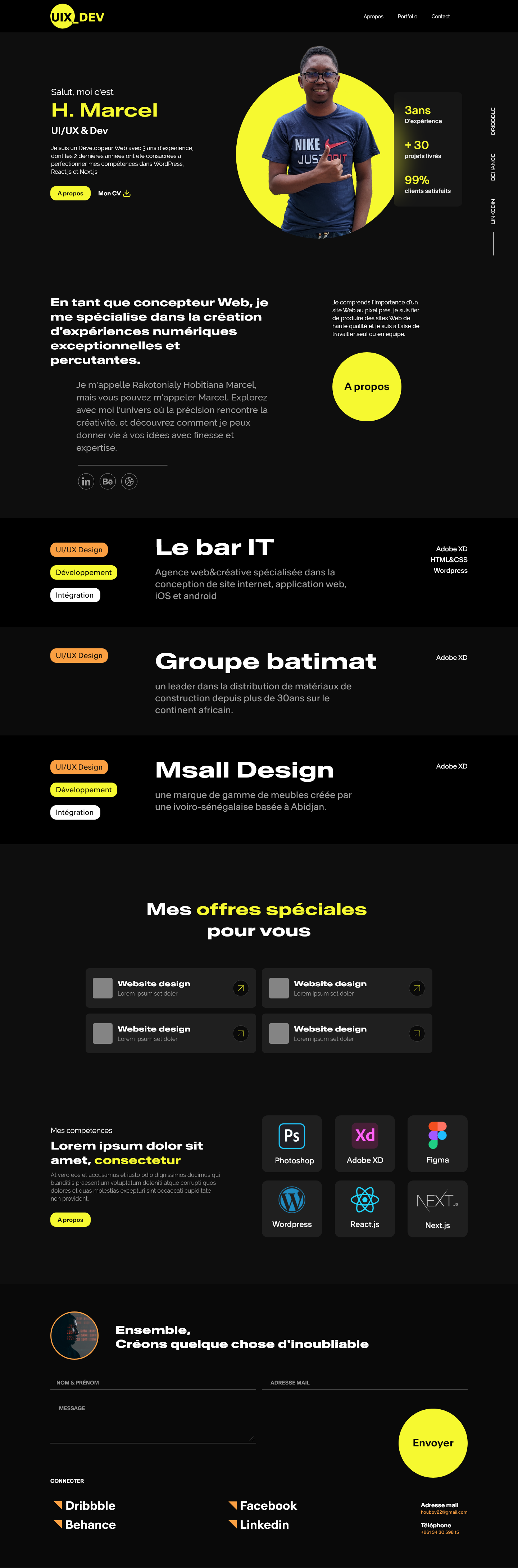 Mon portfolio branding design graphic design maquette ui ux web