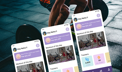 Fitness App - UI branding graphic design ui