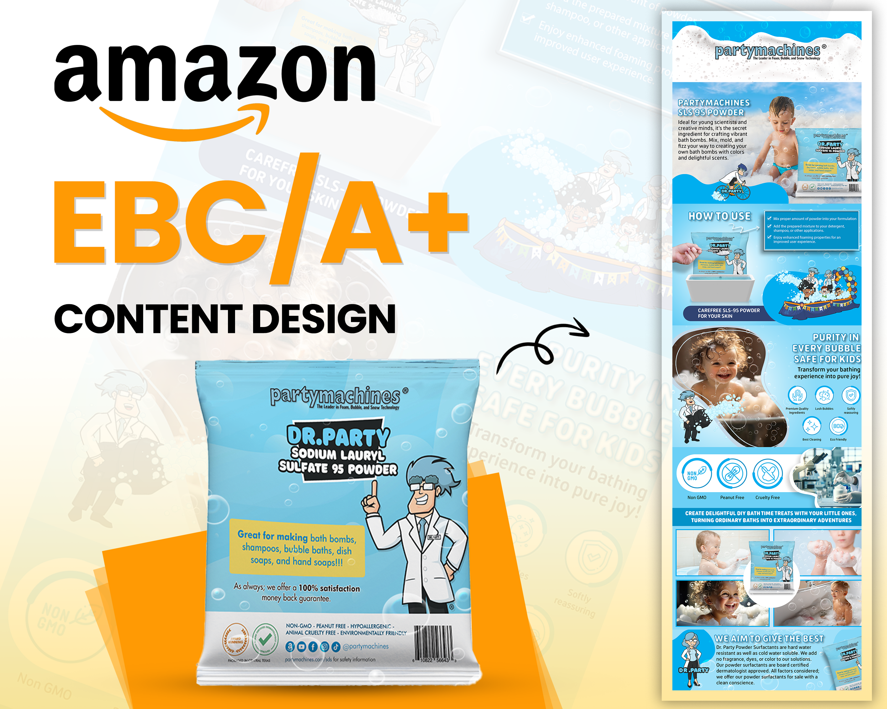 A+ Content for Sls Powder for Kids amazon amazonebc branding design ebc graphic design graphicdesign illustration listingimages logo photoshop
