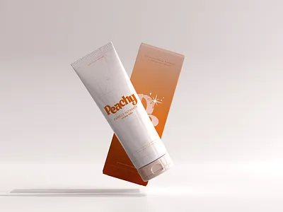 Identity for Peachy – where fun meets gentle care bottle brand brand identity branding cosmetic brand cream design graphic design illustration logo loogtype packaging ui vector