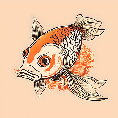 Koi Fish Study C animation branding graphic design japanese pet logo motion graphics ui