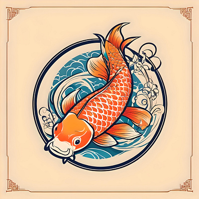 Koi Fish Study D animation branding graphic design japanese pet logo motion graphics
