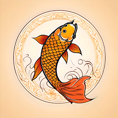 Koi Fish Study F 3d animation branding graphic design japanese pet logo motion graphics