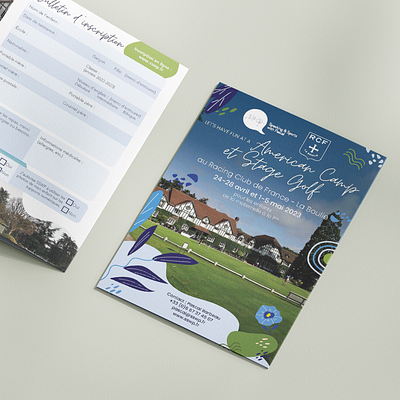 Racing Club France trifold brochure graphic design trifold