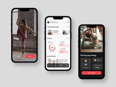 Fitnes App app design ui ux web