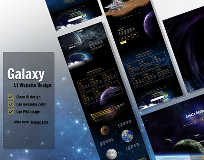 Galaxy World Website template figma photography ui web webdesign website template