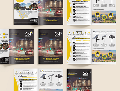 SOL by Sunna Design leaflet graphic design leaflet print design solar lighting