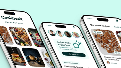 Cookbook - A Recipe Sharing App app design mobile mobile design product design ui ux