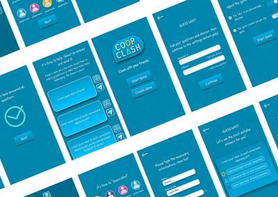 "Coop Clash" mobile game UX/UI design figma game design mobile design mobile game design responsive design ui ux website design