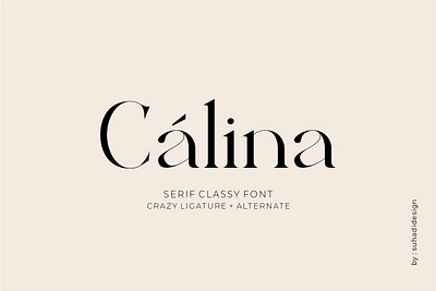 Calina serif classy font modern serif