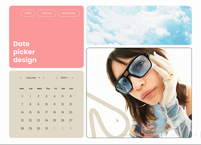 Data Picker Design animation calendar data picker data picker design design desktop figma motion ui