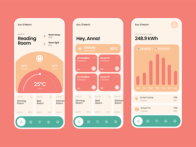 Smart Home branding illustration ux ui