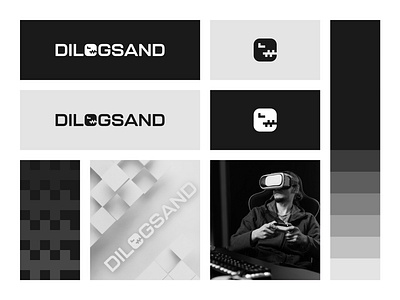 DILOGSAND Logo | Streamer Logo block brand guideline brand identity branding design dino dinohead graphic design head illustration indonesia logo modern rubic sand streamer streaming vr