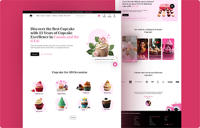 UX Audit — for Improving User Experience on a Cupcake Website cupcake redesign cupcake website figma landingpage redesign toronto cupcake redesign ui ui redesign uiux