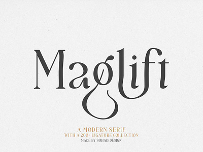 Maglift serif 200+ ligature collections fonts display fonts serif