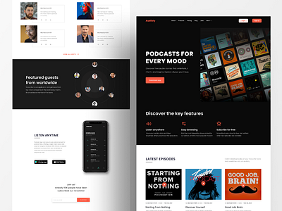 Podcast website branding product design product website ui design ux design web design web ui website design