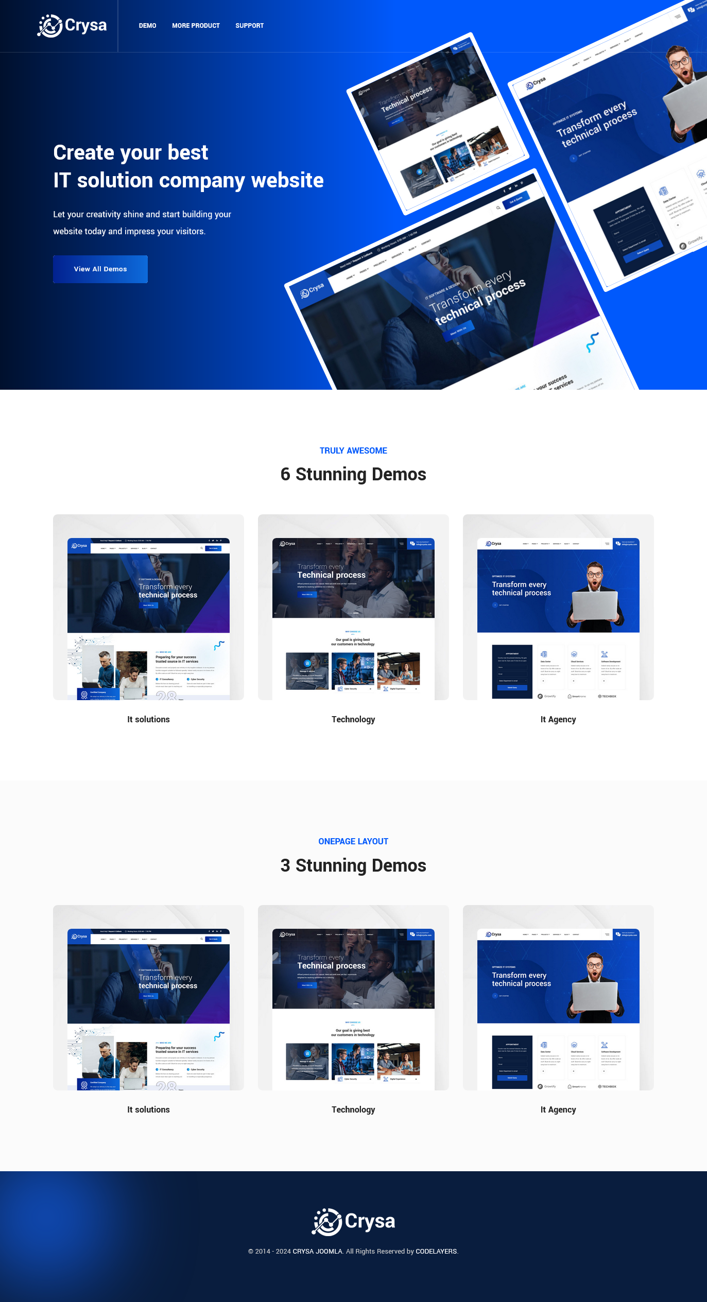 Crysa - Joomla 5 IT Solutions & Technology Template envato free freebie freetemplate joomla joomla5 startups themeforest webdeveloper