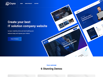 Crysa - Joomla 5 IT Solutions & Technology Template envato free freebie freetemplate joomla joomla5 startups themeforest webdeveloper