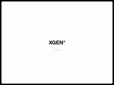 XGEN AI animation apple brand branding clean glass identity logo minimal orb ui web webgl