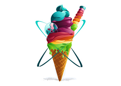 Galaxy Icecream design graphic design illustration vector