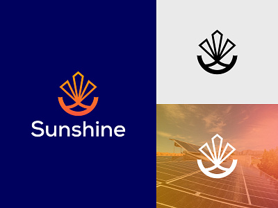 Sunshine Logo Design, Branding, Brand Identity brand brand identity brand mark branding design graphic design illustration logo logo design logo mark minimalist logo modern logo solar solar logo solar panel sun logo sunshine ui vector